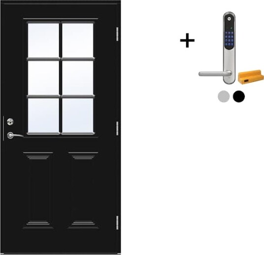 Ytterdør Swedoor Advance-Line Classic Monteverdi med Yale Doorman Classic Home