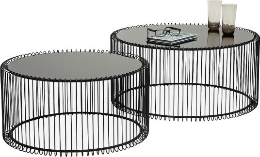 KARE Design   2 sofabord Wire   Svart