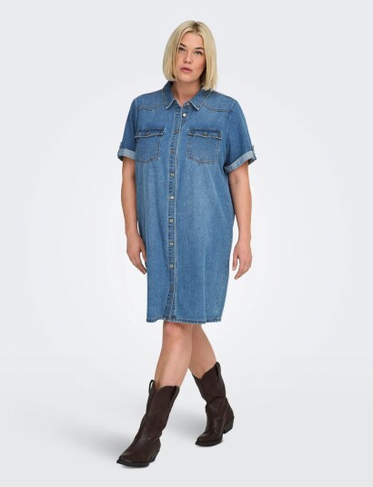 ONLY Carmakoma Carlisa S/S Dnm Dress Gua Noos Blue 52 ONLY Carmakoma Carlisa S/S Dnm Dress Gua Noos Blue 52