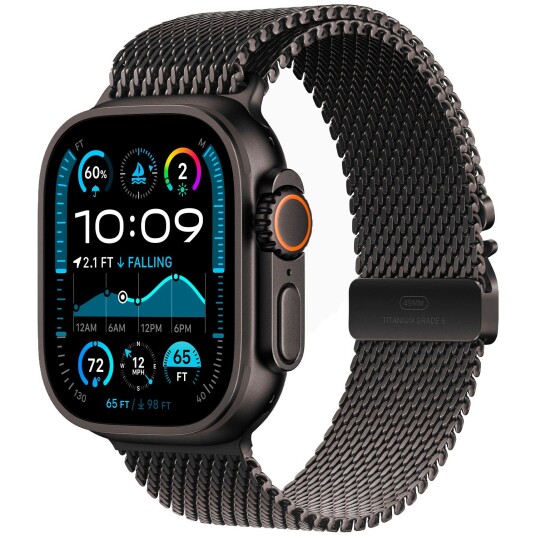 Apple Watch Ultra 2 Titan Milanese Loop M 2024 49mm, Svart Titan Apple Watch Ultra 2 Titan Milanese Loop M 2024 49mm, Svart Titan