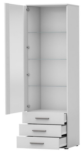 Vitrineskap Soho 60x41x192 cm Svart
