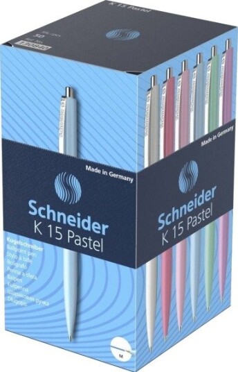 Schneider Kulepenn K15 Pastell Farge Sortert 0,6 Mm Skriverfarge Blå