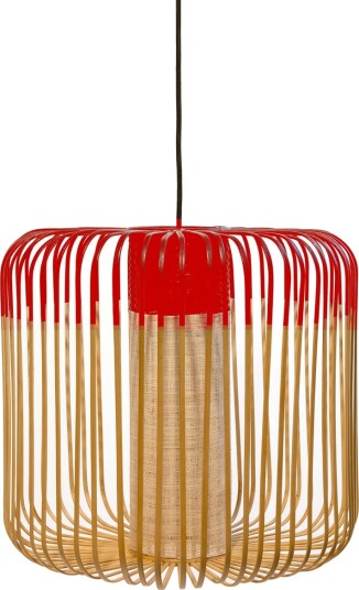 Hengelampe Forestier Bamboo dimmbar Rød Spisestue Bambus Design 40 Rød Hengelampe Forestier Bamboo dimmbar Rød Spisestue Bambus Design 40 Rød