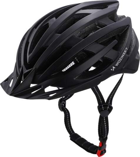 Wozinsky MTB Bike Helmet with Detachable Visor and USB Rear Light 54-57 cm - Black