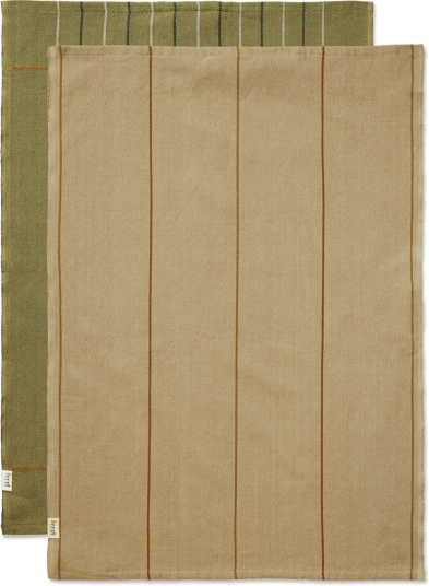 Ferm Living Ito kjøkkenhåndkle 50x70 cm 2-pakning Seaweed-flax