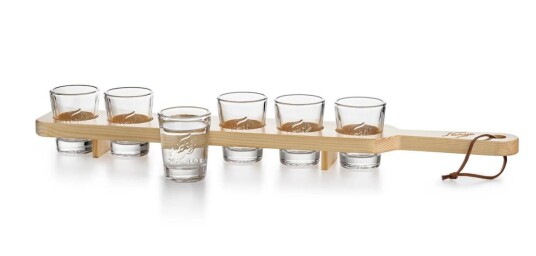 Norgesglasset Shotglass med planke 6stk Norgesglasset Shotglass med planke 6stk