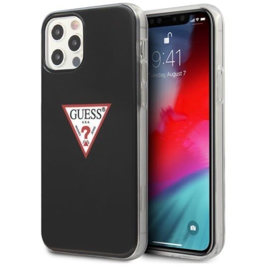 Guess Guhcp12mpcuctlbk Iphone 12/12 Pro 6,1" Czarny/Black Hardcase Triangle Collection