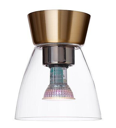 Belid Takplafond Bizzo E27 IP21 D165 mm, LED, Klart Glass/Blank Messing