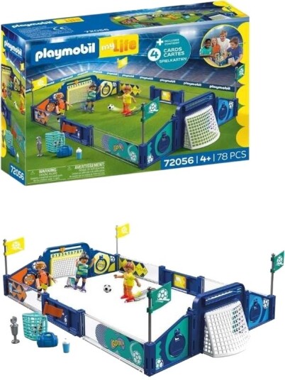 Playmobil Fotballarena Actionfylt Kamp Med Spillere Og Mål 72056