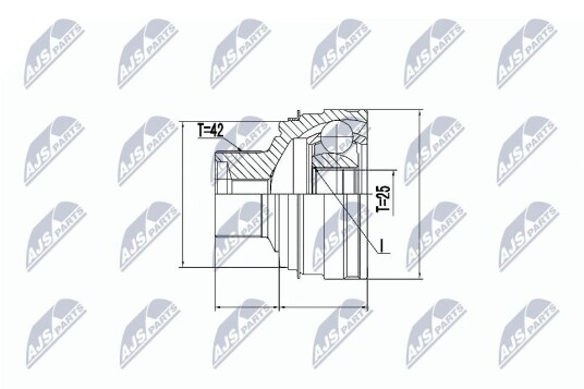 Nty Drivknute drivaksel NTY NPZ AU 055