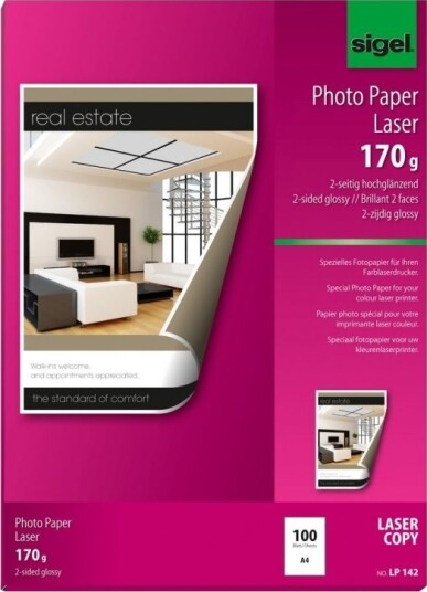 Sigel LP142 Fotopapir A4 170 gsm 2 sidig Blank
