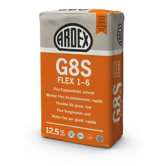 Ardex Fugemasse G8S Flex Sølvgrå 1-6mm 12.5kg