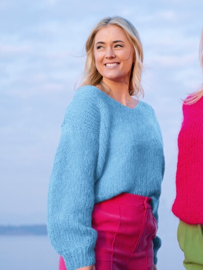 AMANDA genser isblå AMANDA genser isblå