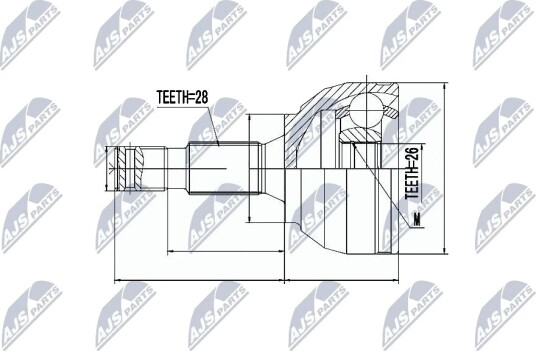 Nty Drivknute drivaksel NTY NPZ CT 021