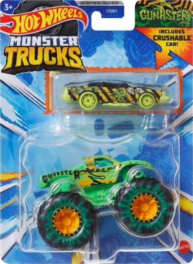 Hot Wheels Monster Trucks Gunkster Lekebil 1:64 2 pack