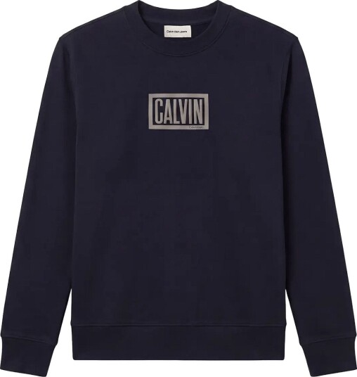 Calvin Klein Jeans Ls 350Terry Eu Clvin Box Logo Cn   DARK SAPPHIRE   XL