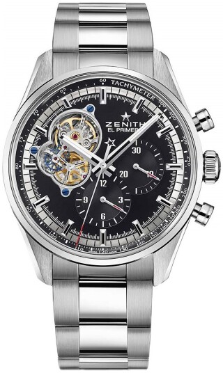 Zenith Herreklokke 03.2040.4061 21.M2040 El Primero Sort/Stål Ø42 mm Zenith Herreklokke 03.2040.4061 21.M2040 El Primero Sort/Stål Ø42 mm