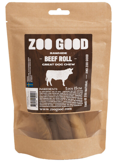 Zoo Good Rawhide Tyggebein 5-pakning for Hund