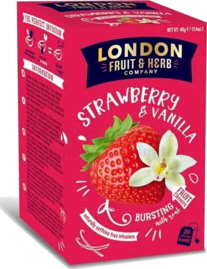 London Fruit & Herb strawberry & vanilla 20 poser London Fruit & Herb strawberry & vanilla 20 poser
