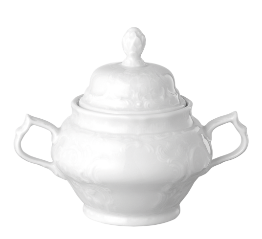 Rosenthal Sanssouci Hvit sukkerskål med lokk 26 cl Rosenthal Sanssouci Hvit sukkerskål med lokk 26 cl