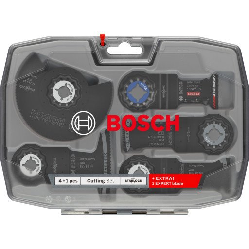 Bosch Starlock Sagbladsett for Multiverktøy - 5 Deler for Tre, Metall og Plast Bosch Starlock Sagbladsett for Multiverktøy - 5 Deler for Tre, Metall og Plast