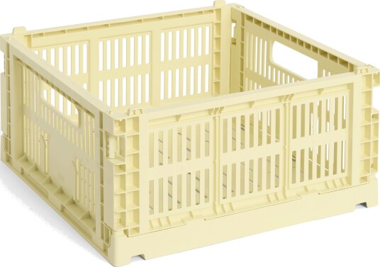 Hay Colour Crate Medium Square Oppbevaring Light Yellow Hay Colour Crate Medium Square Oppbevaring Light Yellow