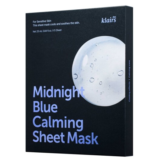 Klairs Midnight Blue Calming Sheet Mask 25ml Klairs Midnight Blue Calming Sheet Mask 25ml