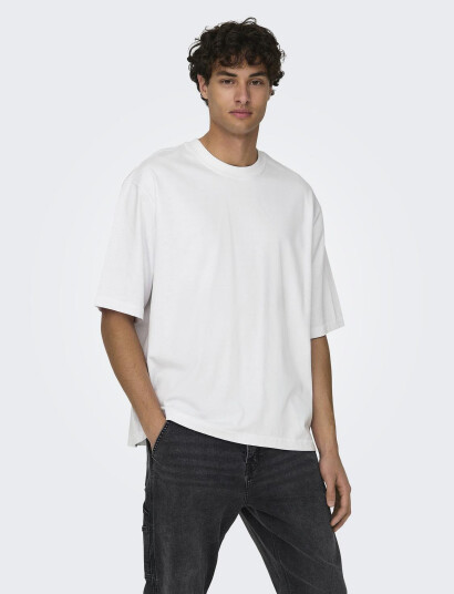 ONLY & SONS Onsmillenium Ovz Ss Tee Noos - White - XS