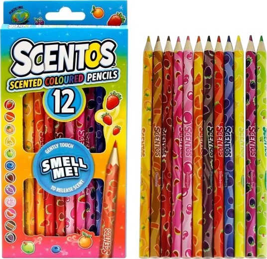 AMO Scentos Colouring Pencils 12 Pcs Cdu Multi/patterned ONE SIZE AMO Scentos Colouring Pencils 12 Pcs Cdu Multi/patterned ONE SIZE