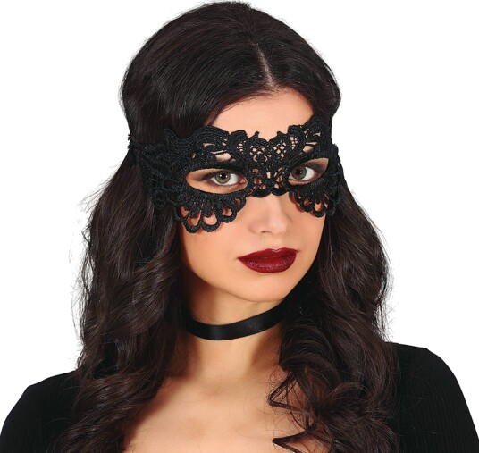 Fiestas Guirca Ansiktsmasker Blonder Svart One size 12030