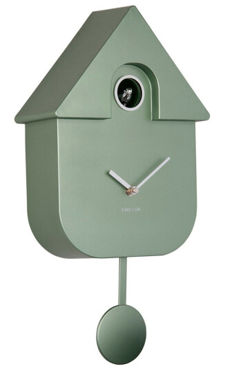 Karlsson Cuckoo Metallic Veggklokke KA5867GR Unisex Kvarts urverk