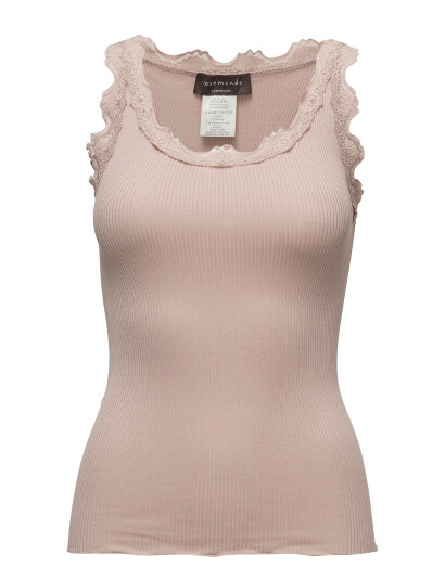 Rosemunde Rwbabette Silk Sl U-Neck Long Lace - Pink - XS