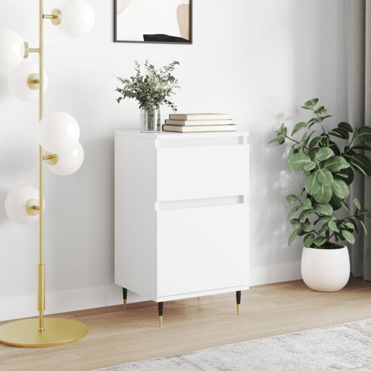  Skjenk hvit 40x35x70 cm konstruert tre