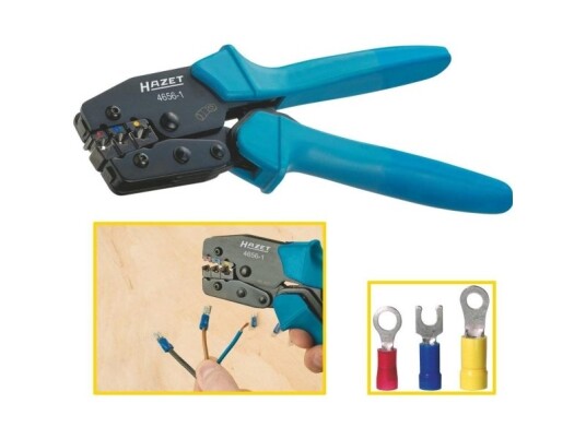Hazet 4656-1 Krympetang Isolerede Kabelsko , Isolerede Kabelforbindelser 0.5 Til 6 Mm²