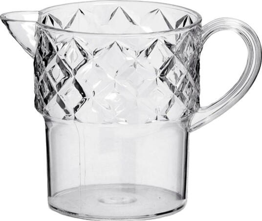 Mugge i plast 1 liter glassklar
