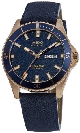Mido Herreklokke M026.430.36.041.00 Ocean Star Blå/Lær Ø42.5 mm
