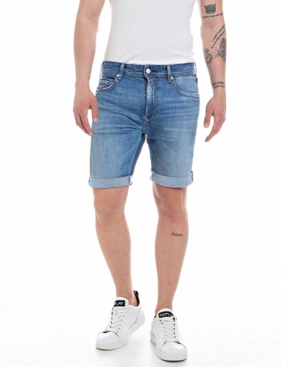 Replay Rbj.981 Short Shorts Tapered 573 Eco Plus Blue 36 Replay Rbj.981 Short Shorts Tapered 573 Eco Plus Blue 36