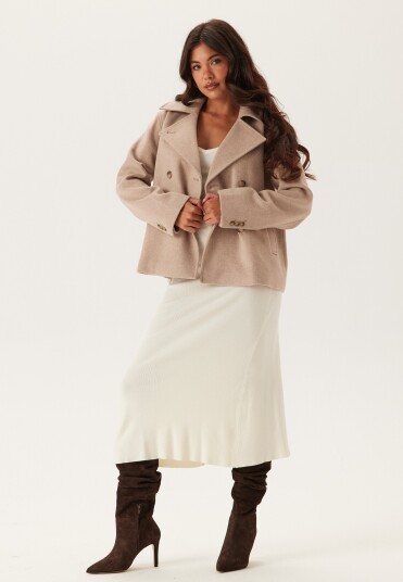 Selected Femme Jakke slfAlma Wool Blend Grå