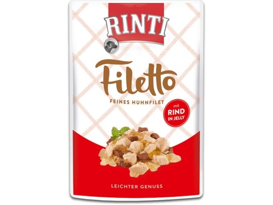 Rinti Filetto Voksen Alle Hunderaser Storfekjøtt Kylling 100 G