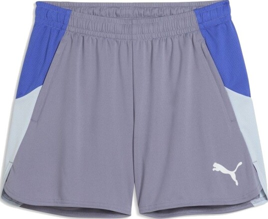 PUMA Treningsshorts IndividualBlaze Gray Skies/Hvit/Blå Kvinner størrelse Large