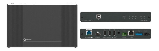 KRAMER EXT3-POE-XR-R - 4K60 4:4:4 Receiver, bidirect. PoE, USB, Ethernet,RS–232, IR over Ext-reach