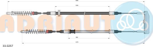 ADRIAUTO 33.0257 Tautrekk håndbremse