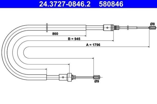Bremsewire ATE 24.3727 0846.2