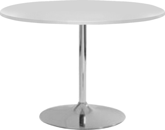 Levente Spisebord 110 cm Rund - Hvit/Krom