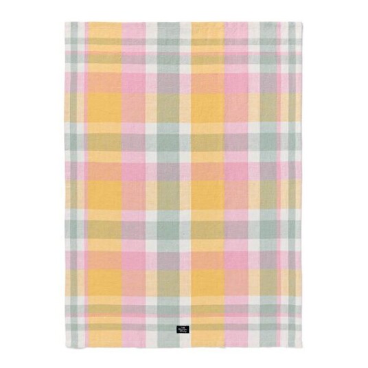 Lexington Kjøkkenhåndkle påskeruter 50x70 cm gul/grønn/rosa
