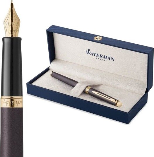 Waterman Hmisphre Fountain Pen Lava Black Fine Nib with Blue Ink Gift Box