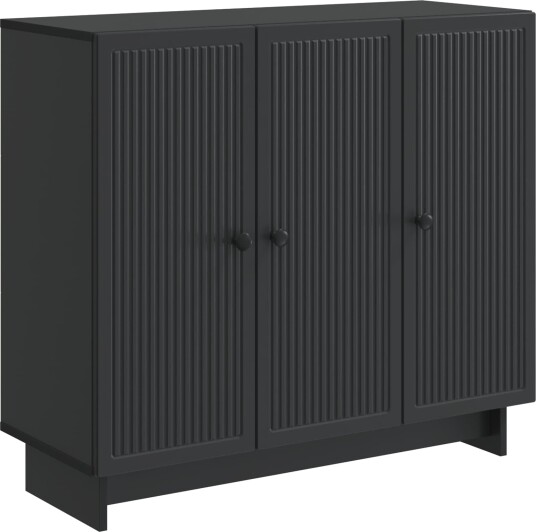 Serviesskap Svart 89 x 34,5 x 80 cm Konstruert tre Serviesskap Svart 89 x 34,5 x 80 cm Konstruert tre