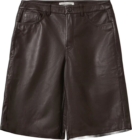 Sofie Schnoor Vokesw Leather Shorts Brown 40