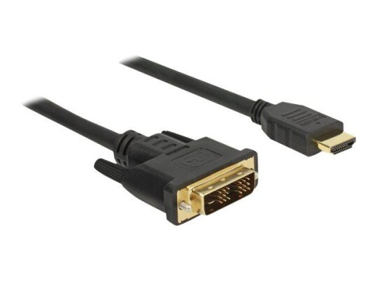 Delock HDMI til DVI Adapterkabel 1,5 m - Gullplater, 2560x1600 Oppløsning