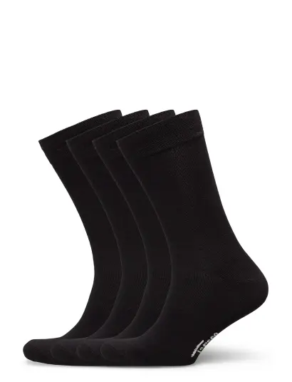 TOPECO Socks 4P, Bamboo - Black - 45-48